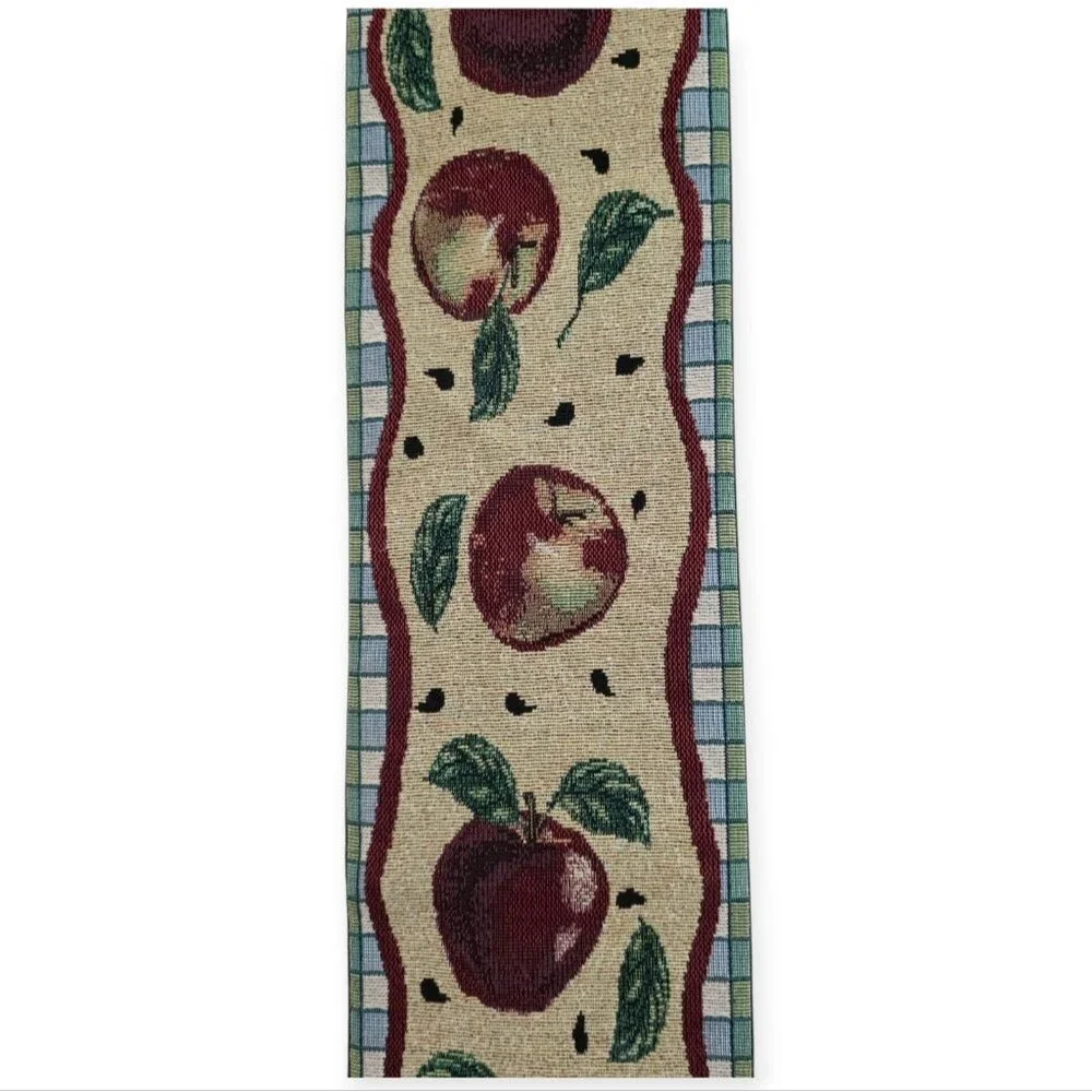 Vintage Embroidered Apple Wall Tapestry